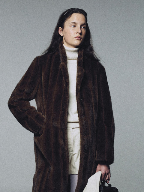 낫띵리튼 Misha faux fur coat (Brown)