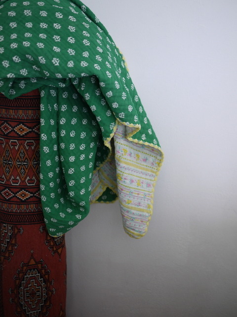 봄봄패브릭스 4layer gauze blanket / White Bud + Vintage Bouquet