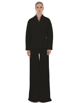 BLACK DOUBLE BUTTON JACKET