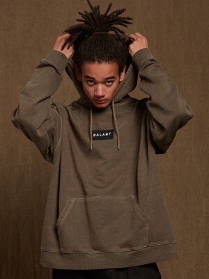 Pigment Silicon Lable Hoodie - Brown