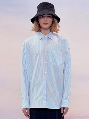 Unbal Striped Shirt (Blue)