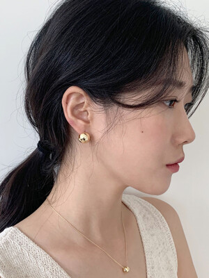 B,allume one touch earring_ Gold