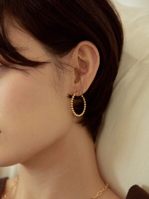 embo ring earring-gold