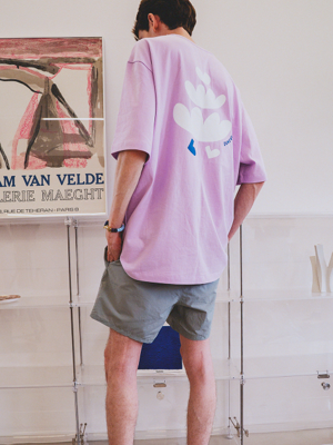오버핏 워킹 심볼 티셔츠 (Purple)