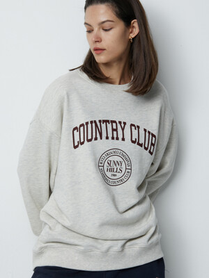 COUNTRY CLUB SWEATSHIRTS (MELANGE IVORY)