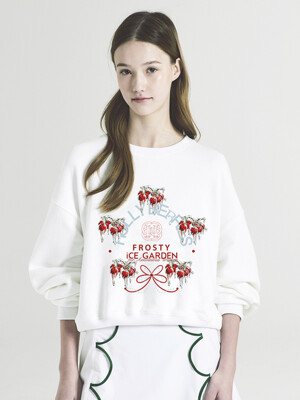Frosty Hollyberries Print Sweatshirt