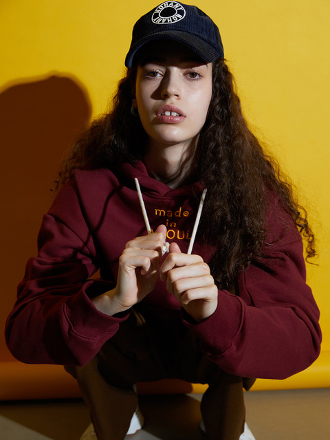  - 노앙 (NOHANT) - LOGO PATCH CHIN STRAP CORDUROY BALL CAP NAVY
