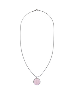 CIRCLE LOGO NECKLACE_[PINK]