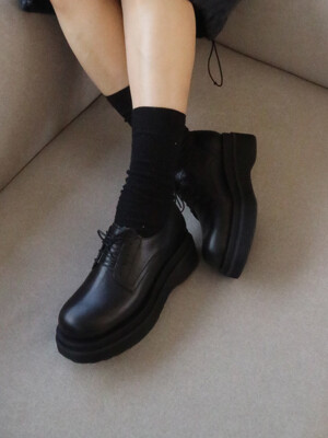 Basic Platform Oxford Shoes_Black