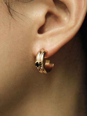 afterglow stone earring_gold