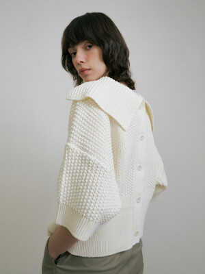 TWO WAY WAFFLE CARDIGAN (3COLOR)