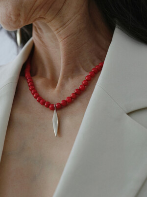 Red seed necklace
