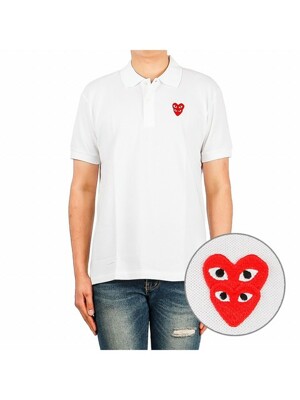 (P1T290 WHITE) 남성 카라 반팔 티셔츠