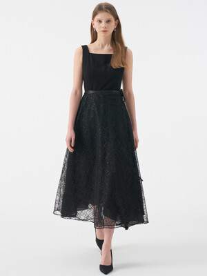 ASTER Tulle Layered Sequin Wrap Skirt