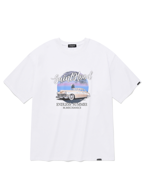 SP OLD CAR T SHIRTS-WHITE