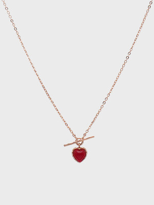 Anne Garnet Heart 14K Necklace