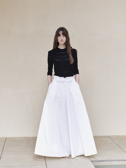스커트 - 마레디마리 (Mare di mari) - Full maxi Skirt White