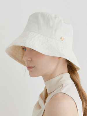 over outline visor bucket hat (C016_ivory)
