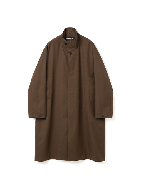아우터 - 로드존그레이 (Lord John Grey) - wool blend high neck coat brown