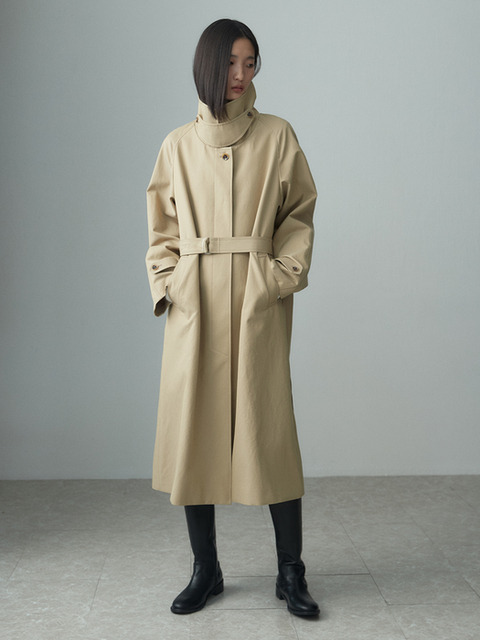 아우터 - 리이 (RE RHEE) - HIDDEN BOTTON BELTED TRENCH COAT