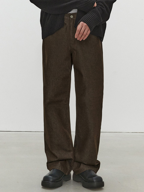 팬츠,데님,데님 - 데케트 (DECET) - Mid Rise Wide Jeans DCPT027CPBrown