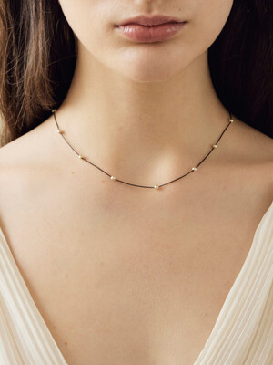 Bellucci Mini Pearl Black Choker Necklace