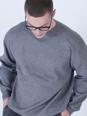 Hazzy Cashmere Round Knit (Chacoal)