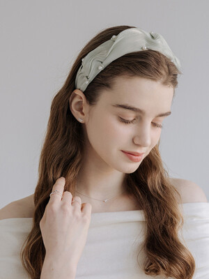 HTY004 Shirring pearl hairband