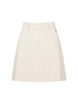 A-line cotton mini skirt- U1F25WSK010