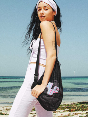 N.S.C color mesh bag (Black)