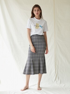 [리퍼브]Rosh Check Skirt_Black