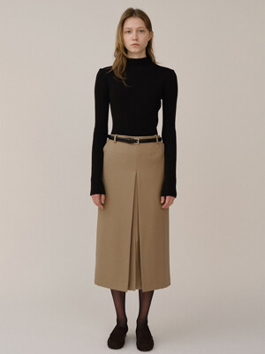 Isaac Wool Skirt Camel