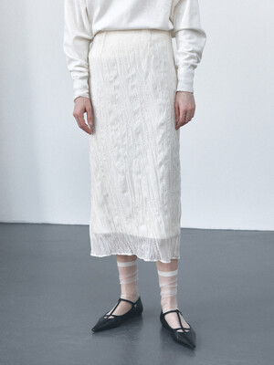 TVS WRINKLE LAYERED SKIRT_2COLORS