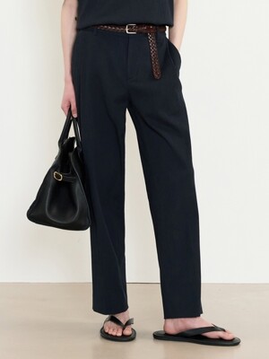 Kinoshita Seersucker Tapered Fit Pants (Navy) TNPA5E209N2