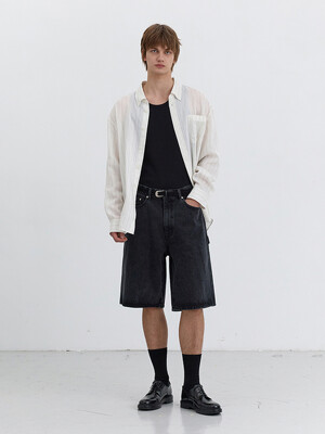 BERMUDA DENIM SHORTS BLACK_M_UDPA5B321BK