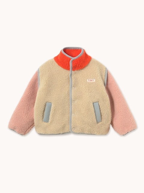 타이니코튼 컬러 블록 셰르파 자켓 바닐라 AW26-252-M01