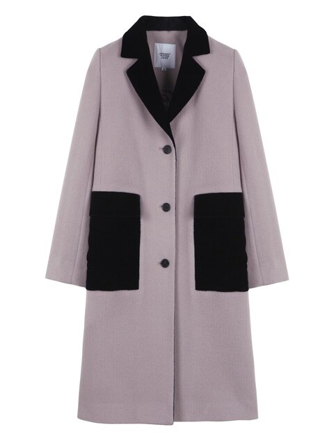 VELVET COLLAR COAT