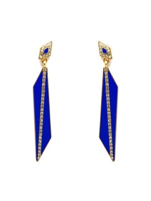 blue rhombus earrings