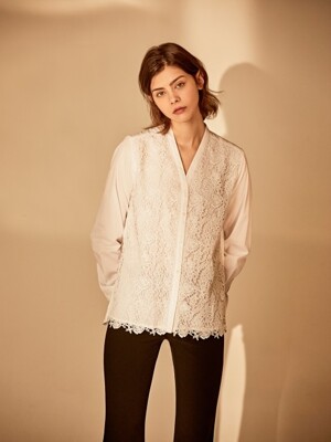 LACE SHIRT_WH