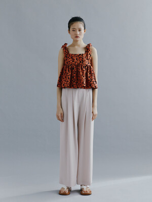Pleated Wide Pants_Ivory