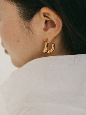 Wave earrings - gold