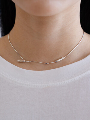 bone necklace silver