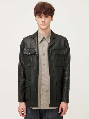 UNISEX LAMBSKIN BDU JACKET (BLACK)