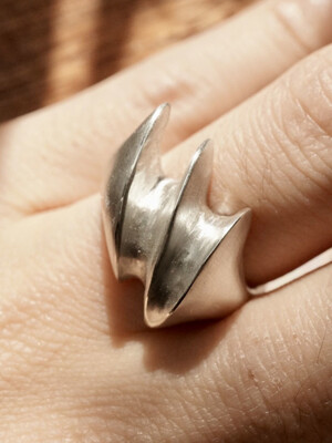 three pointed curve ring