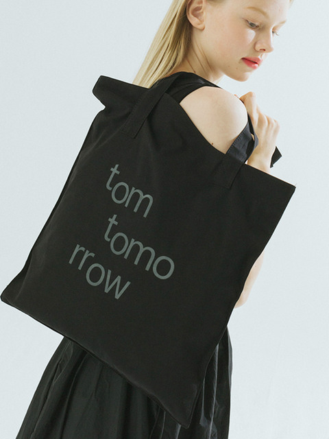숄더백,숄더백,에코/캔버스백,에코/캔버스백 - 톰투머로우 (tomtomorrow) - wave logo bag [black]