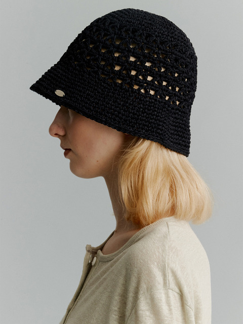 모자 - 더 라이 (THE RYE) - Knitted Bucket Hat(Black)