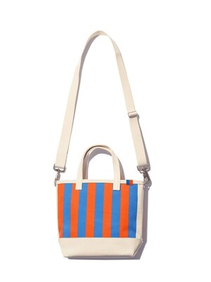 THE ALL OVER STRIPED BUCKET - ROYAL/POPPY