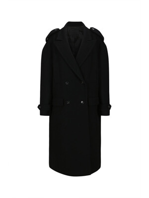 DOUBLE-BREASTED COAT (BLACK)