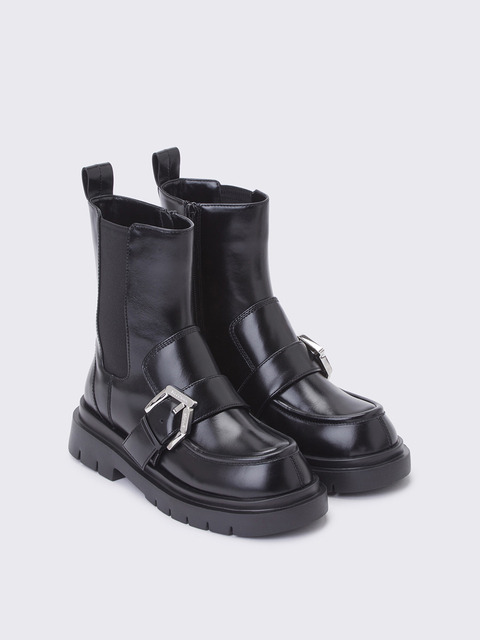 부츠 - 슈콤마보니 (SUECOMMA BONNIE) - Polygon buckle chelsea boots(black)_DG3CW23513BLK
