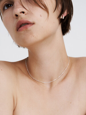SIMPLE PIPE SNAKE CHAIN N (Silver)